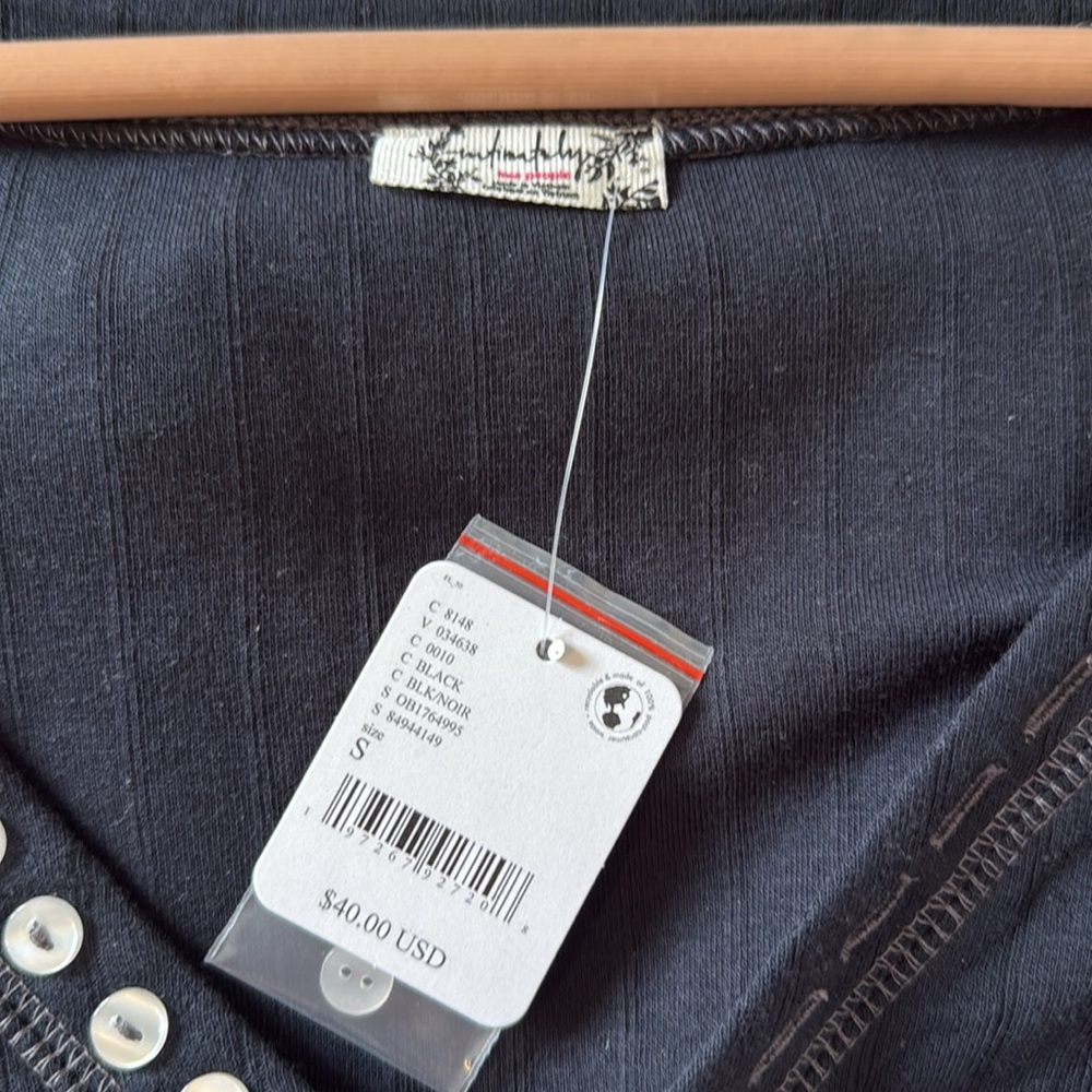 Free People Coffee Chat Henley NWT - Picture 7 of 7